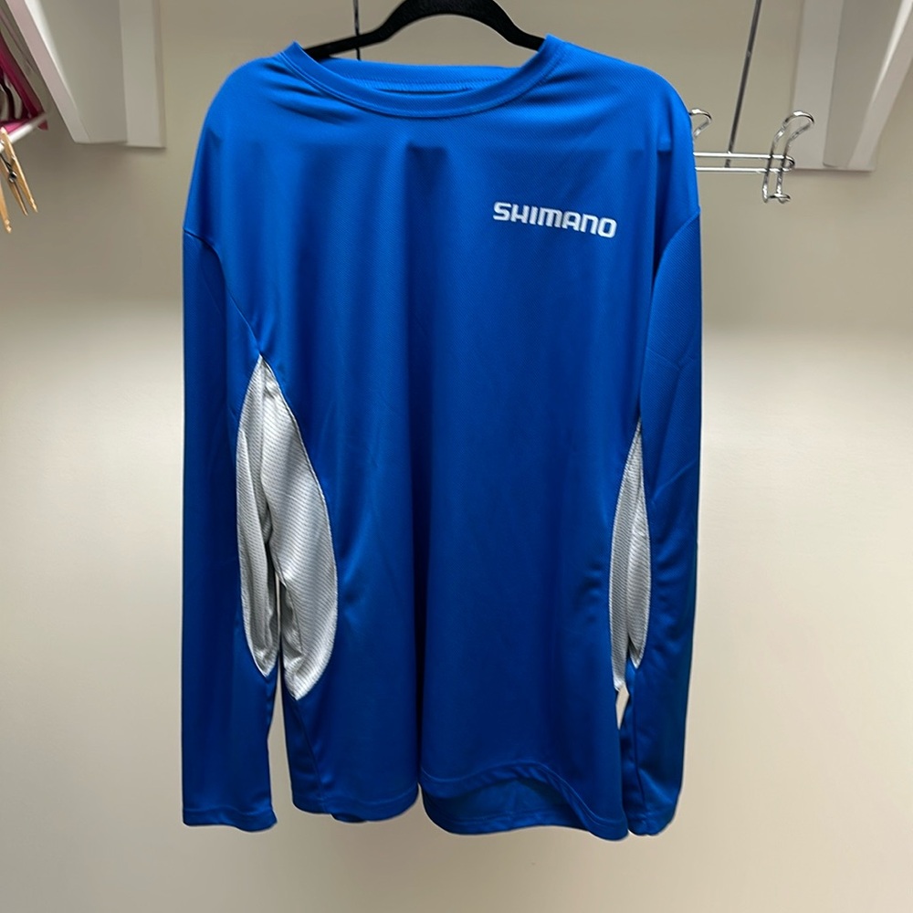 NWT shimano blue long sleeve shirt